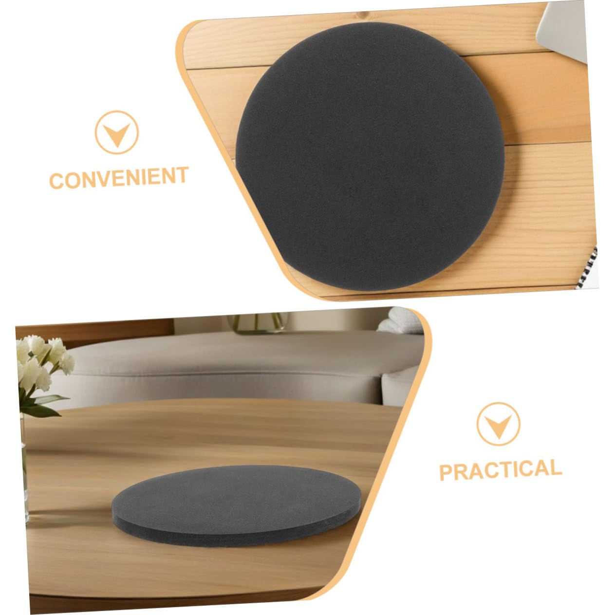 Coussin Antichoc pour Aquarium Rond Tapis Étanche Fond de Bocal Amortisseur Support Stable