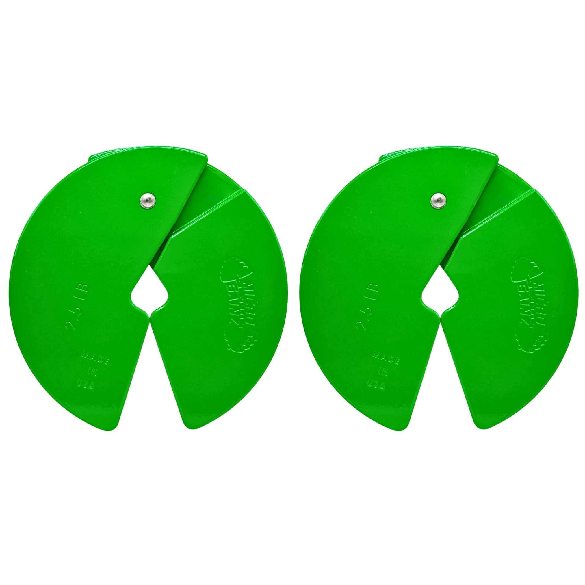 Micro Gainz Dumbbell Fractional 2.5 lb Weight Plate, Ideal for Micro Loading, (Choose Color) 2 Piece Fractional Weight Plates, Designed for Dumbbell Training, Made In USA (Green)