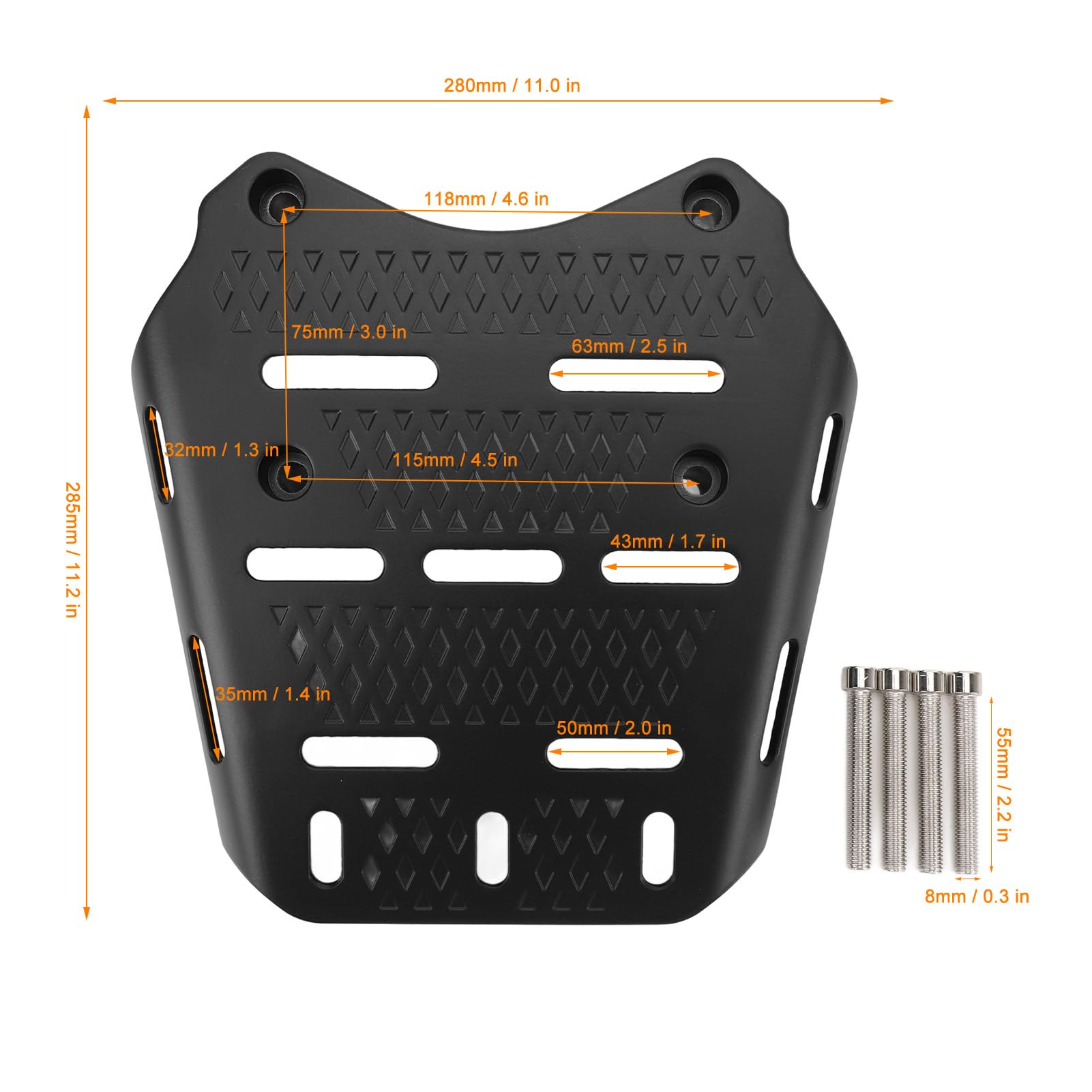 Portaequipajes para Motocicleta para PCX 125150160 2014-2024, Aleación de Aluminio CNC para PCX 125150160 2014-2024 Estante para Portaequipajes Trasero, Espacio de Almacenamiento