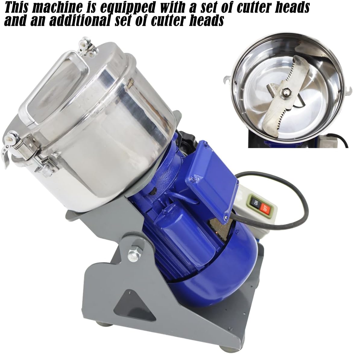 INTBUYING Multifunctional Ore Glass Crusher Stone Grinder Electric Stone Grinder Machine for Crushing Steel Slag Powder Copper Ore Coal 220V
