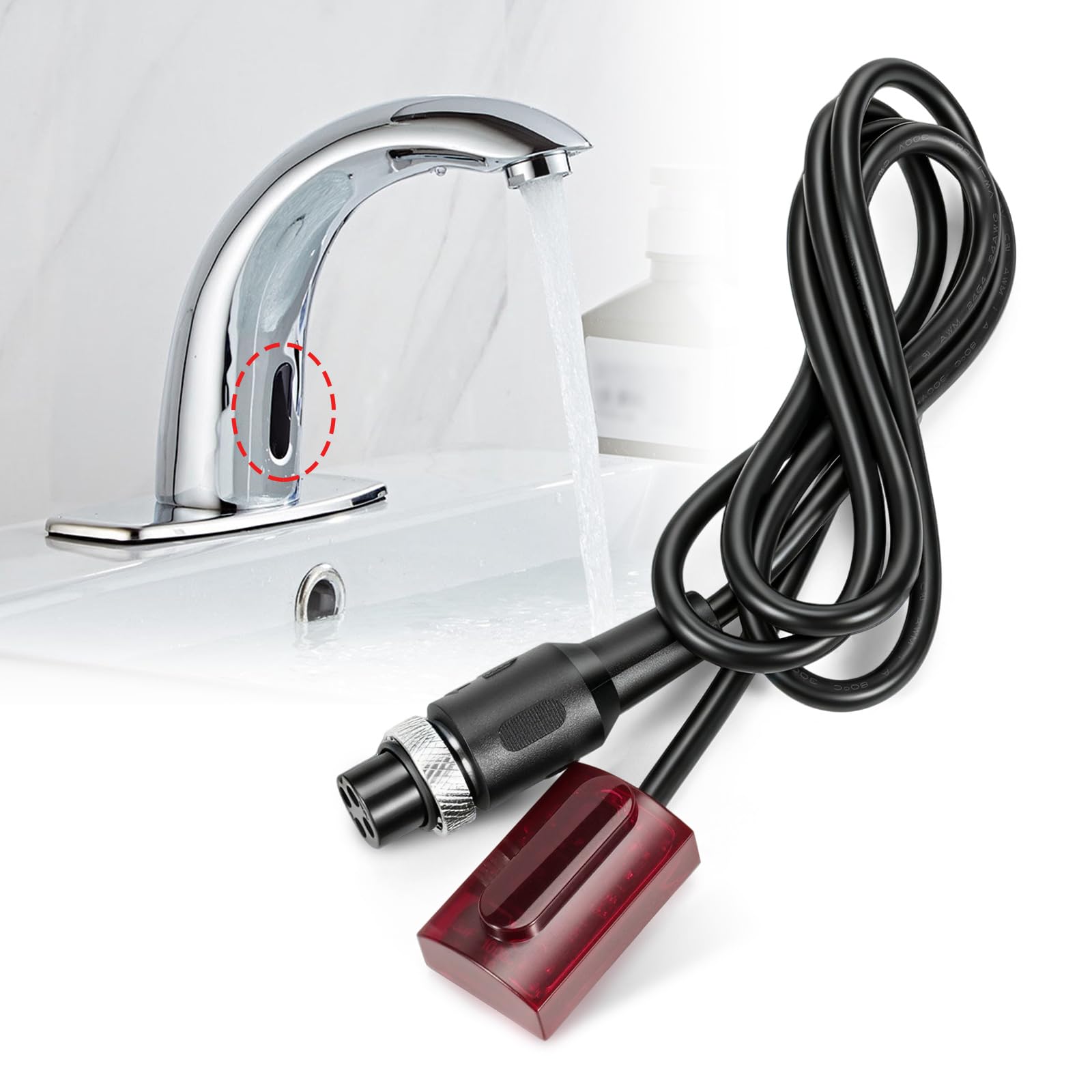 0362034 Faucet Sensor Fit for Sloan SFP-34 SF Series Electronic Faucets Manufactured Before Aug 2008, Fits SF2100 2150 2200 2250 2300 2350 2400 2450 Models, 4-Pin Infrared Sensor Repair Parts