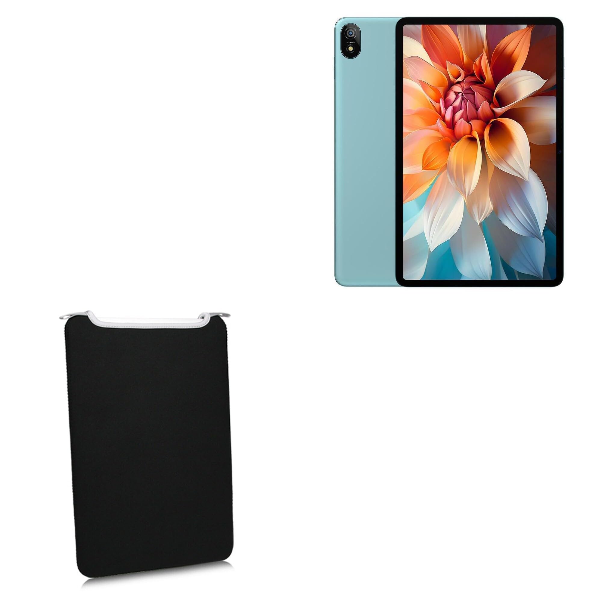 BoxWave Case Compatible with Blackview Tab 18 - SlipSuit, Soft Slim Neoprene Pouch Protective Case Cover - Jet Black