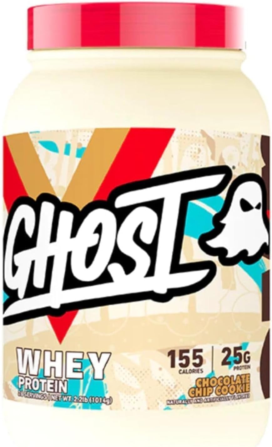 GHOST WHEY Protein Chocolate Chip Cookie 2lb, 25g of Protein Whey