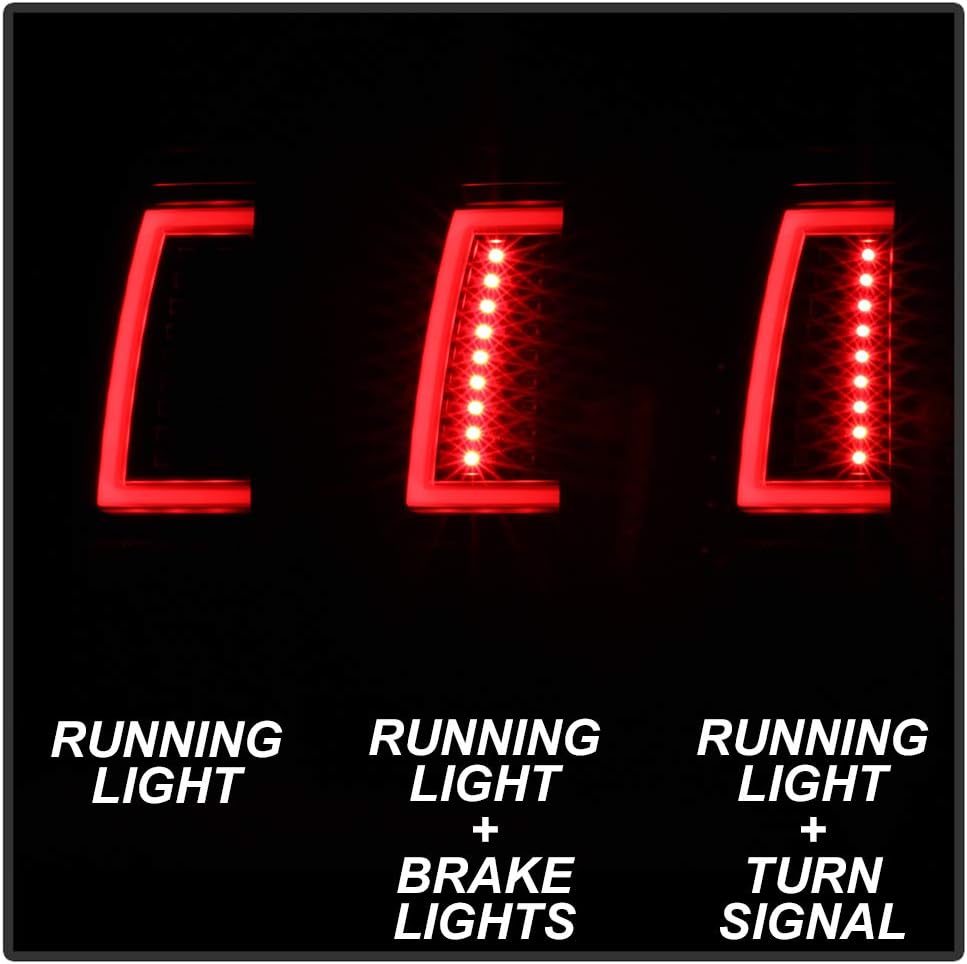ACANII - For 2003-2006 Chevy Silverado 1500 2500 3500 Black Edition LED Tube Tail Lights Brake Lamps Assembly Left+Right