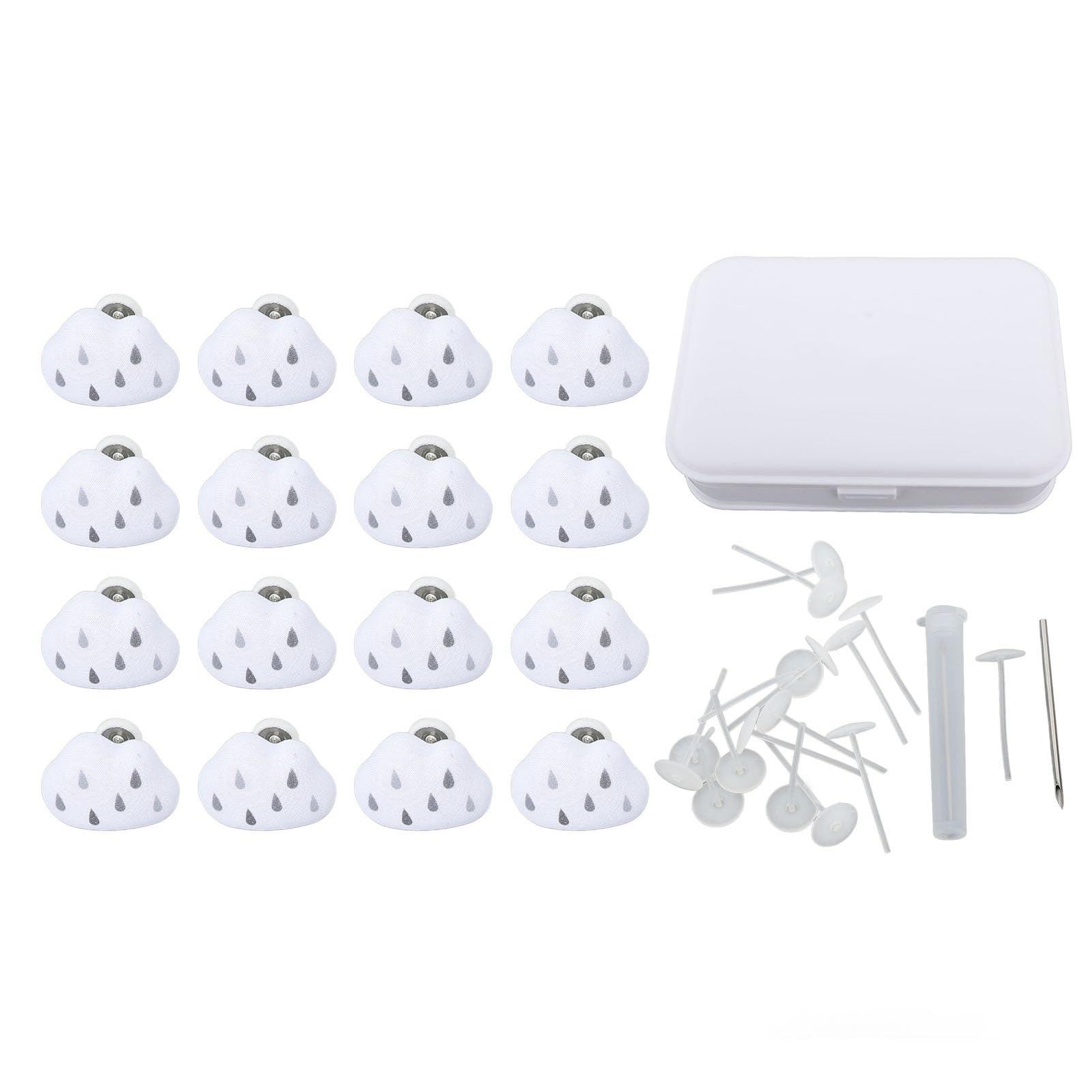 Attaches de couette en nuage blanc : épingles amovibles pour literie et pinces rideaux