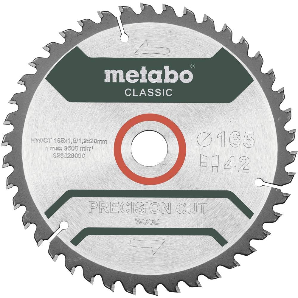 metabo Kreissägeblatt "precision cut wood classic" 165x20mm 42 Zähne, HW/CT