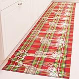 PETTI Artigiani Italiani - Alfombra de Cocina navideña, Antideslizante, Lavable de 52 x 100 cm, diseño Reno, Color Beige, 100 % Fabricado en Italia