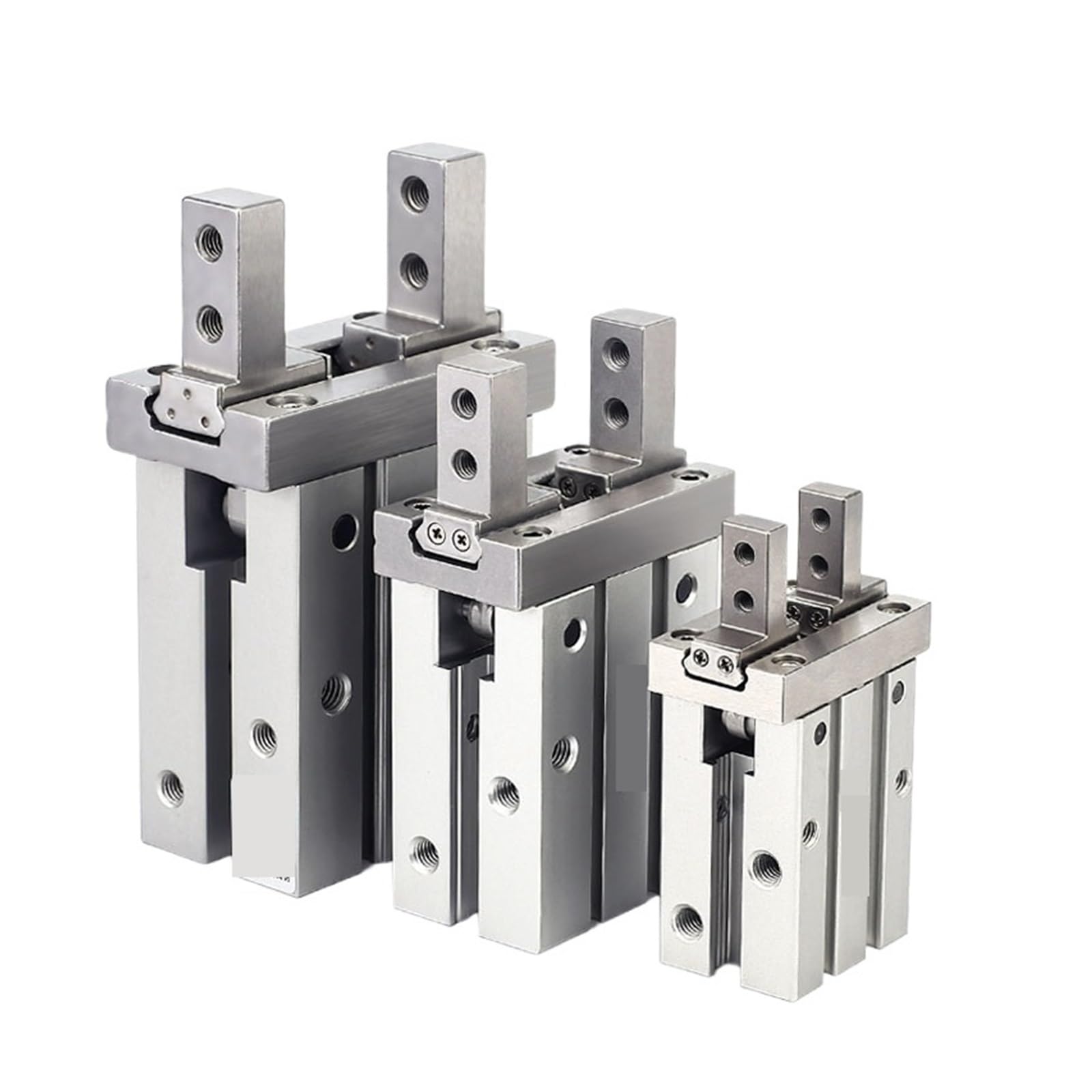 Cylinder pneumatyczny z równoległym chwytakiem ze stopu aluminium