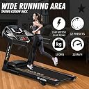 LET'S PLAY® 4HP Peak Motorized Treadmill for Home Gym Workout, Manual Incline Foldable Running Machine, 110Kg User Weight, Max Speed 12 km/hr, Bluetooth Speaker gallery image