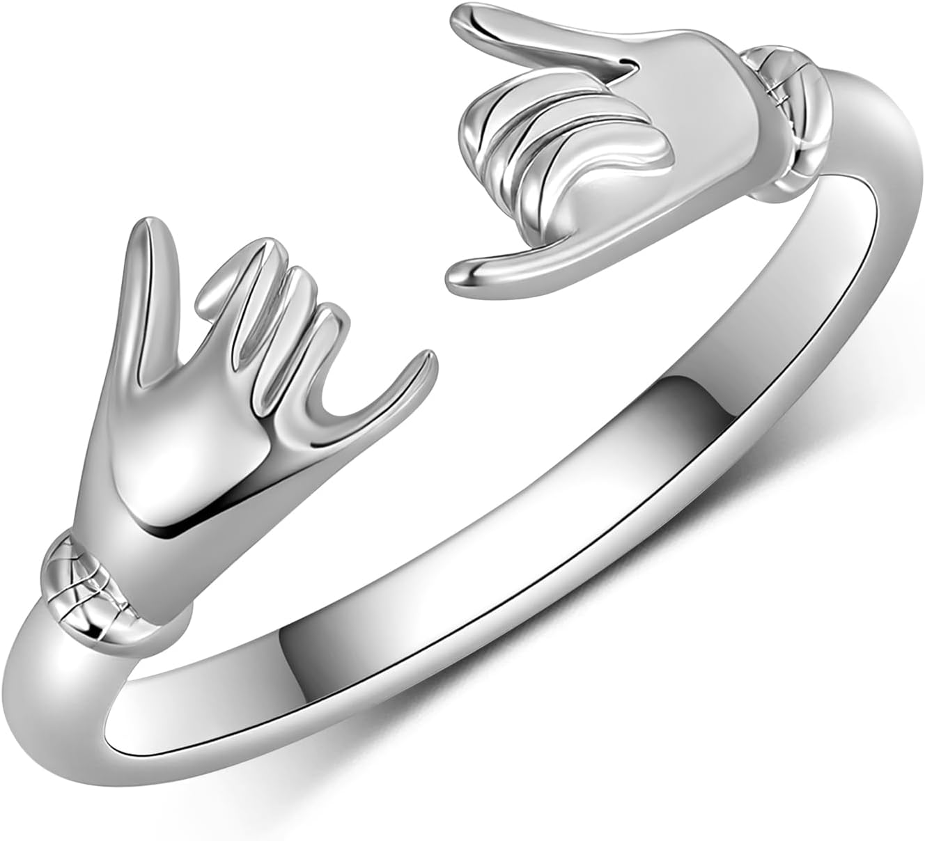Pinky Promise Ring 925 Sterling Silver Promise Rings for Women Couple Jewelry Gifts for Women