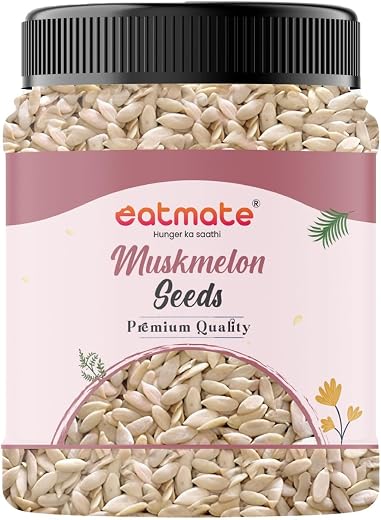 Eatmate Natural Muskmelon Seeds | Kharbooj Magaj | Kharbhuja Beej for Eating | High in Protein, Potassium, Magnesium &amp; Iro...
