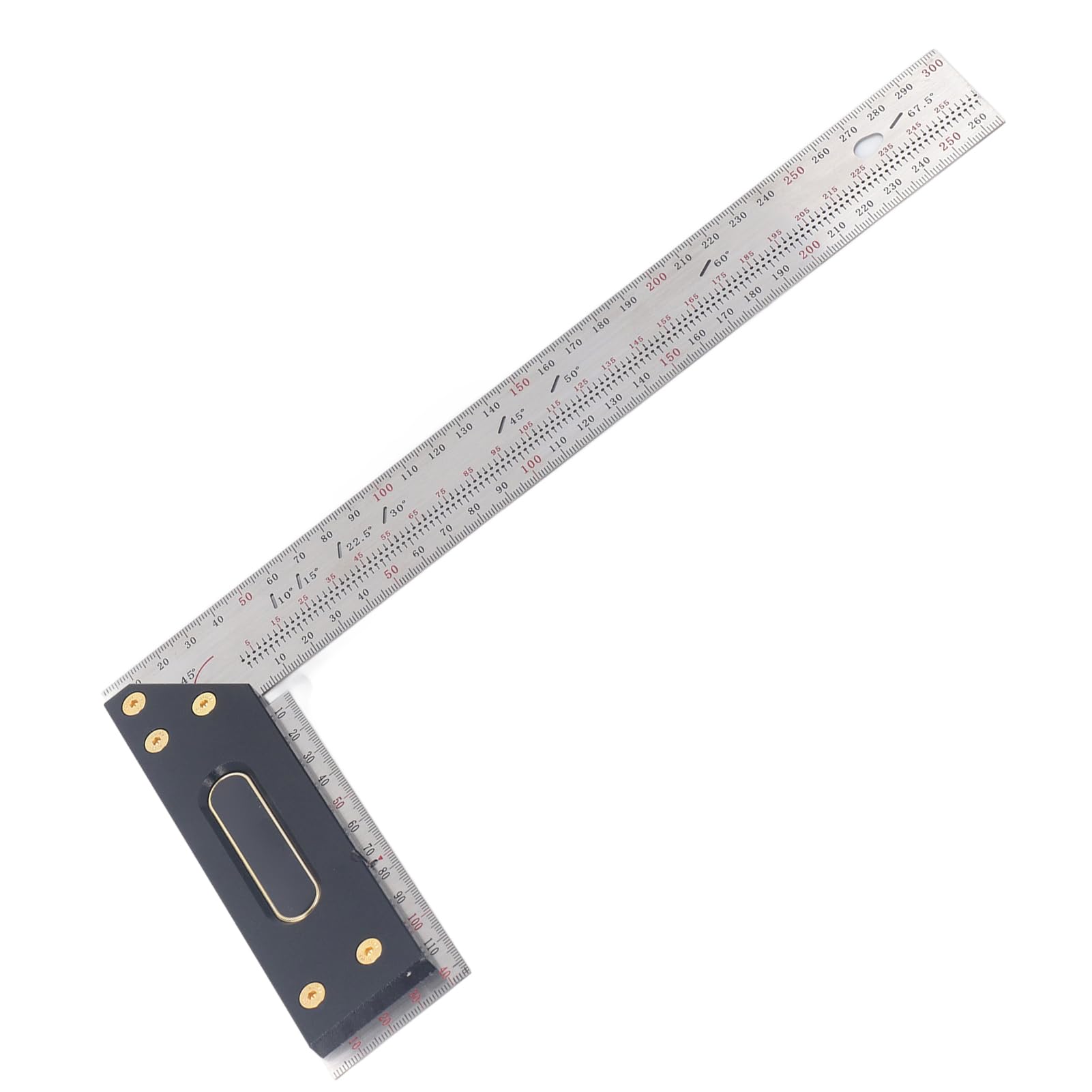 Kwadrat ze stali nierdzewnej L, do obróbki drewna/majsterkowania/rzemiosła (300 mm)