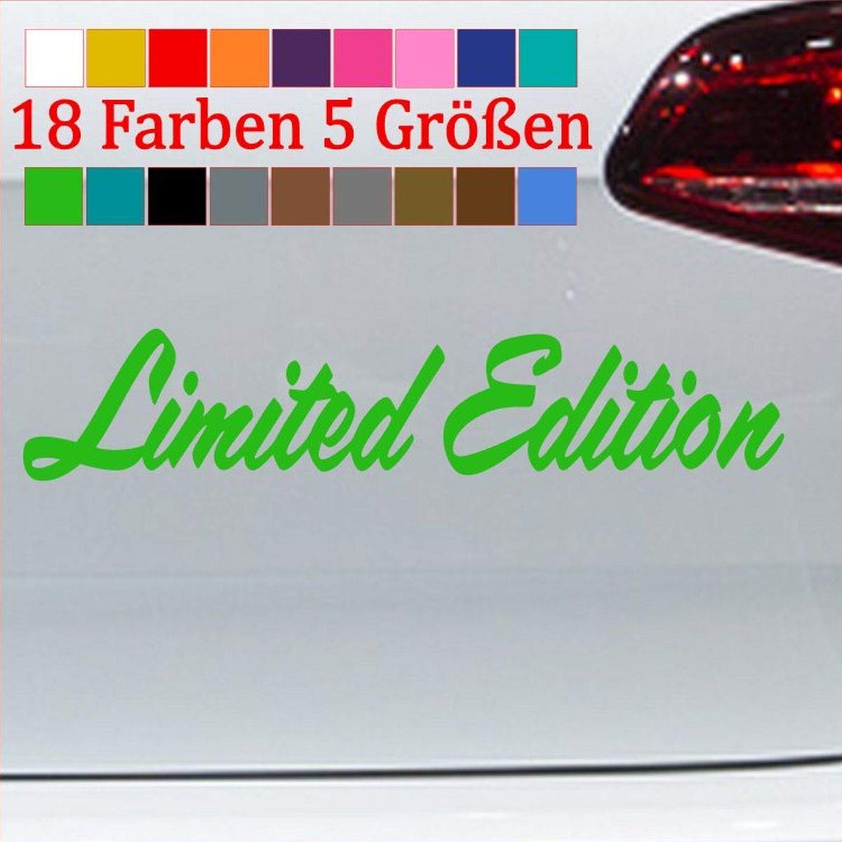 Adesivo per auto “Limited Edition” in vinile, JDM OEM, 64-verde, 15 x 3 cm