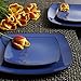 Gibson Soho Lounge Dinnerware set, Square, Blue