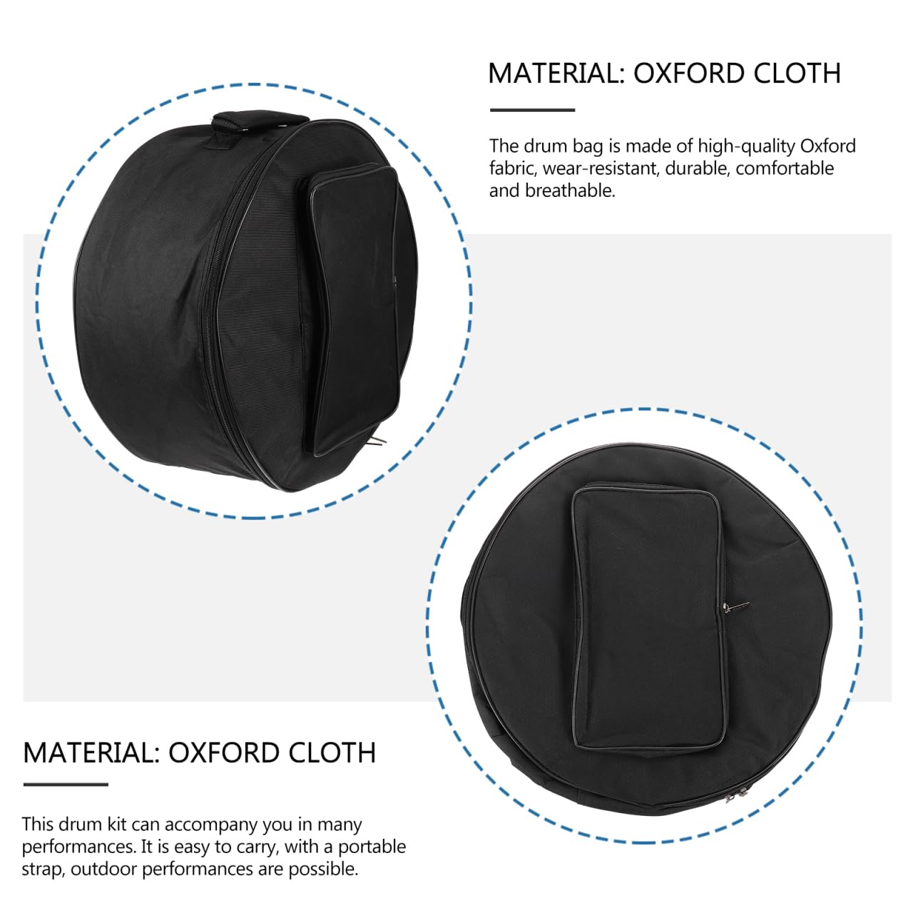 Bolsa Acolchada Para Tambor De Caja 14'' Con Correa Ajustable Y DiseñO Elegante Funda Duradera Para Transporte De PercusióN