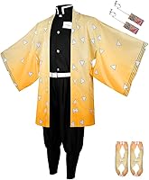 Vista 1 de Drofe Tanjirou Zenitsu - Disfraz de cosplay de anime japonés, kimono para Halloween