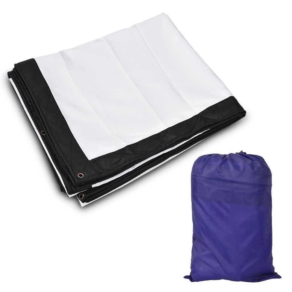 VGEBY 16: 9 Schermo Proiettore Portatile 200" Schermo di Proiezione Posteriore con Fori Appesi per Scuola Teatro Domestico e Proiezione Esterna