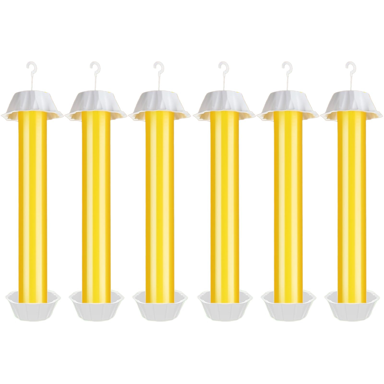 Panngu Lot de 6 Grands pièges à Mouches pour l'intérieur et l'extérieur - avec Bandes adhésives - Défense Contre Les moustiques et Les Fruits - À Poser et à Suspendre