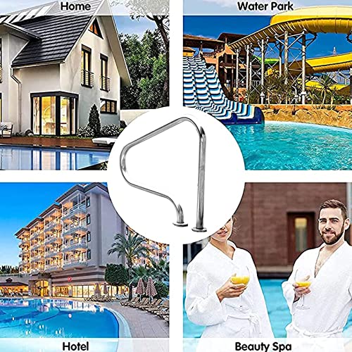 Barandilla para piscina de acero inoxidable con diseño curvo miniatura 5