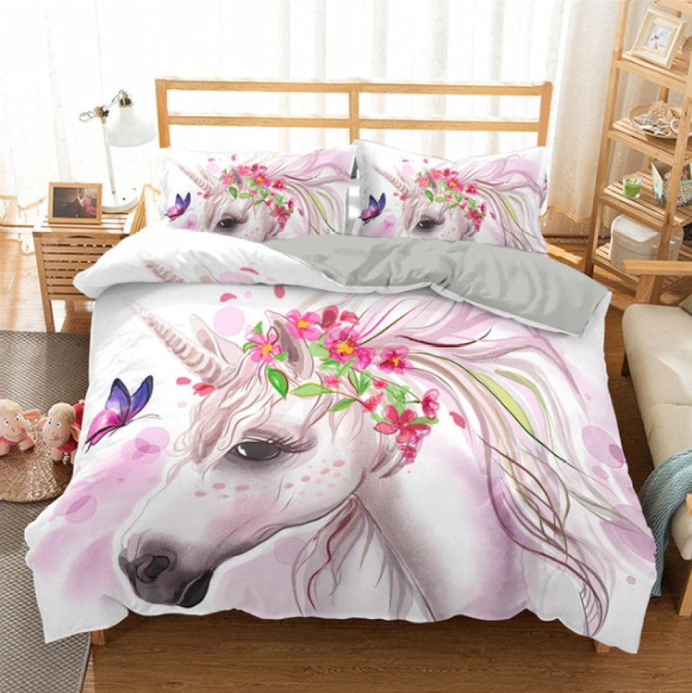 Federa Coordinata Unicorno Copripiumino Unicorno 140x200 Cm Set