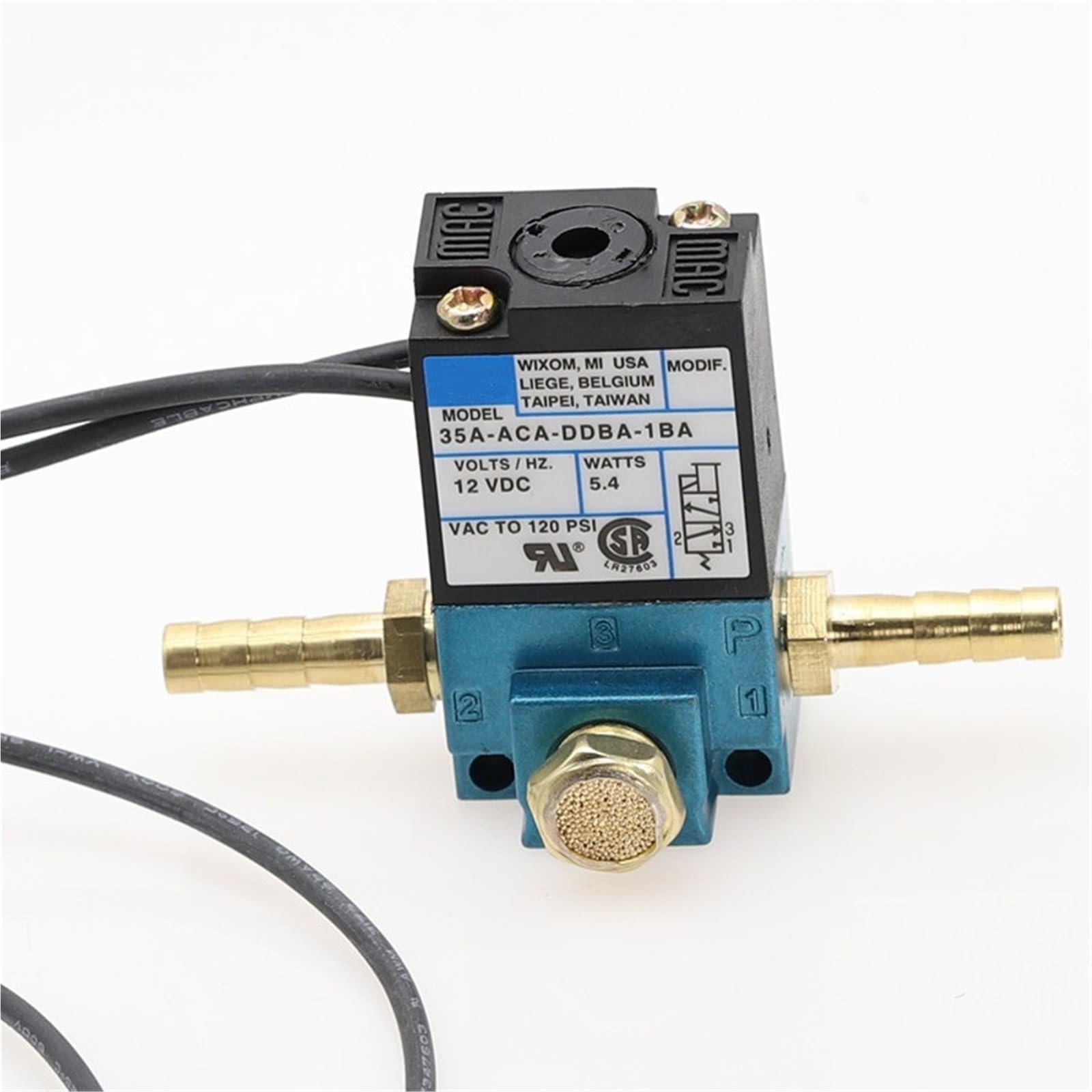 Électrovanne de suralimentation 3 ports stable avec silencieux en laiton pour turbo 24V
