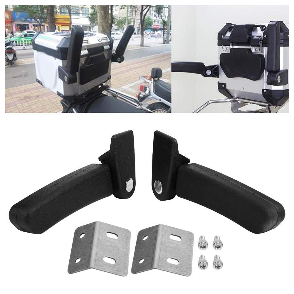 Aramox Paire d'accoudoirs de Passager pour Moto Kit d'accoudoir de siège arrière avec matériel de , 90 ° Repliable