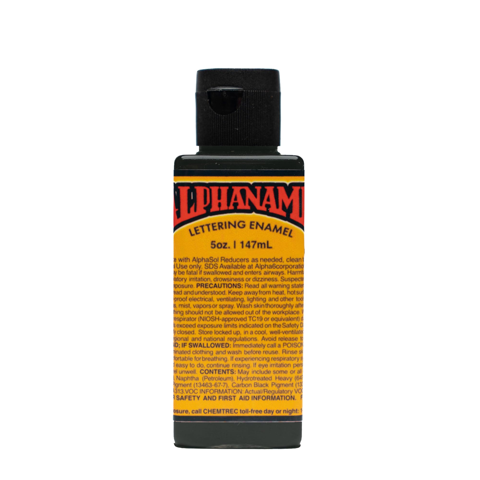 Signwriting & Pinstriping Alphanamel Lettering Paint (5oz/147ml) High Gloss Opaque Enamel Art & Craft Colours for Sign, Canvas, Clothing & Leather (Dark Olive)