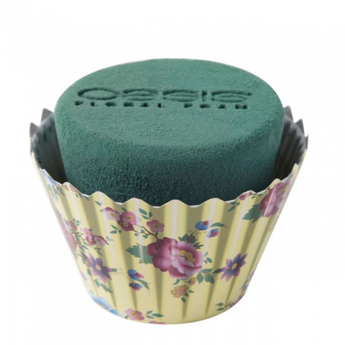 Just Flowers Foam Cup Cake for DIY Flower Arrangement and Floral Decor and Crafts, Cake Shaped Floral Foam Pack of (1) 2