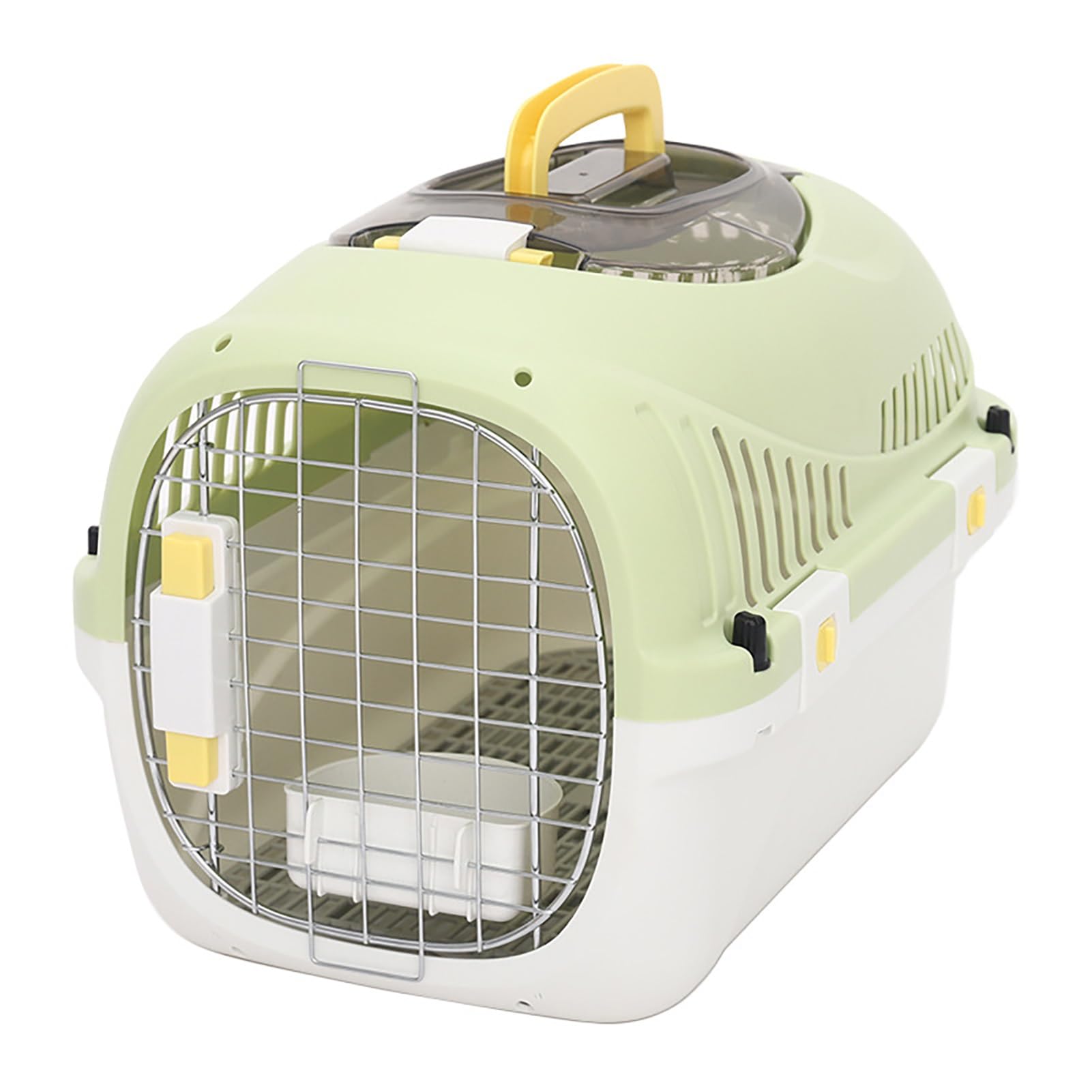 Lightweight Pet Transporter, Hard-Sided Pet Carrier, Dog and Cat Carrying Case, Airline-Compliant Travel Kennel with Durable Construction and Breathable Design (Green,Sky