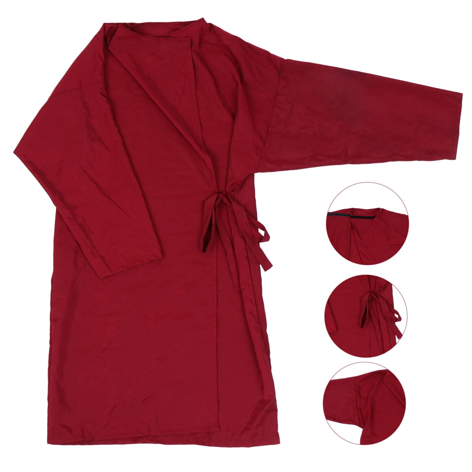 Capa de Peluquería Roja Ajustable para Cliente, Capa Profesional de Salón para Corte y Tinte, Tejido de Secado Rápido Adecuado para Spa y Uso Doméstico