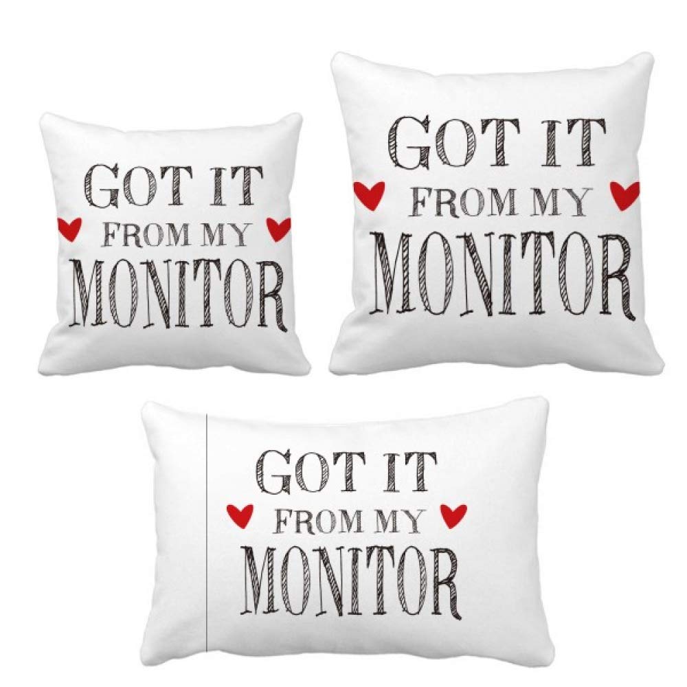 Housse de coussin Got It from My Monitor pour un salon cosy et moderne