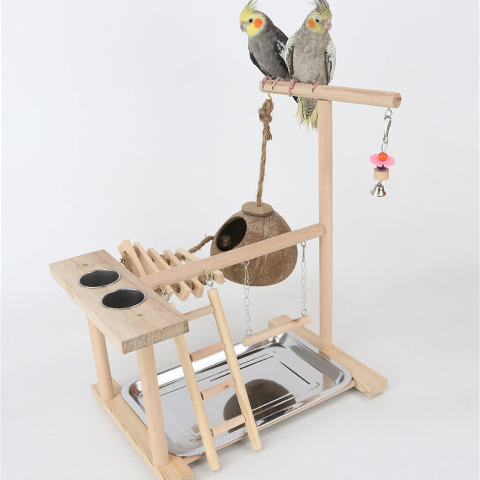Lovebird Papageien Käfig Barsch Stehen Brücke Nest Schaukel Klettern Holz Ausbildung Leiter Spielzeug Für Vogel Vogel Barsch Stehen Für Käfig
