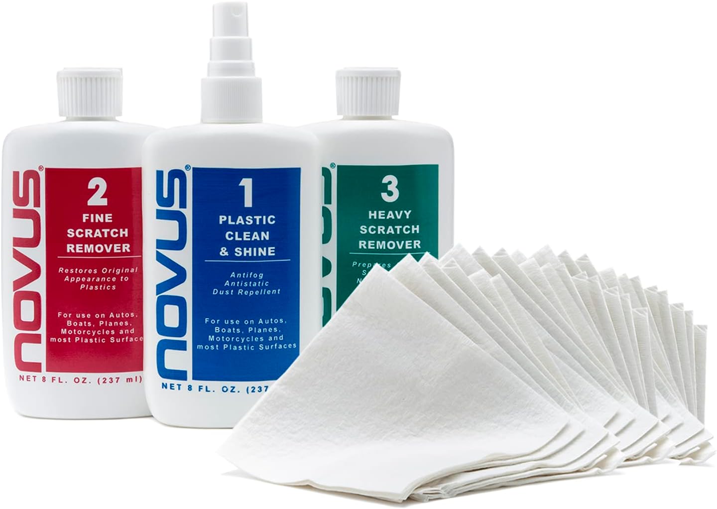 NOVUS Plastic Polish with 36ct Polish Mates Pack Plastic