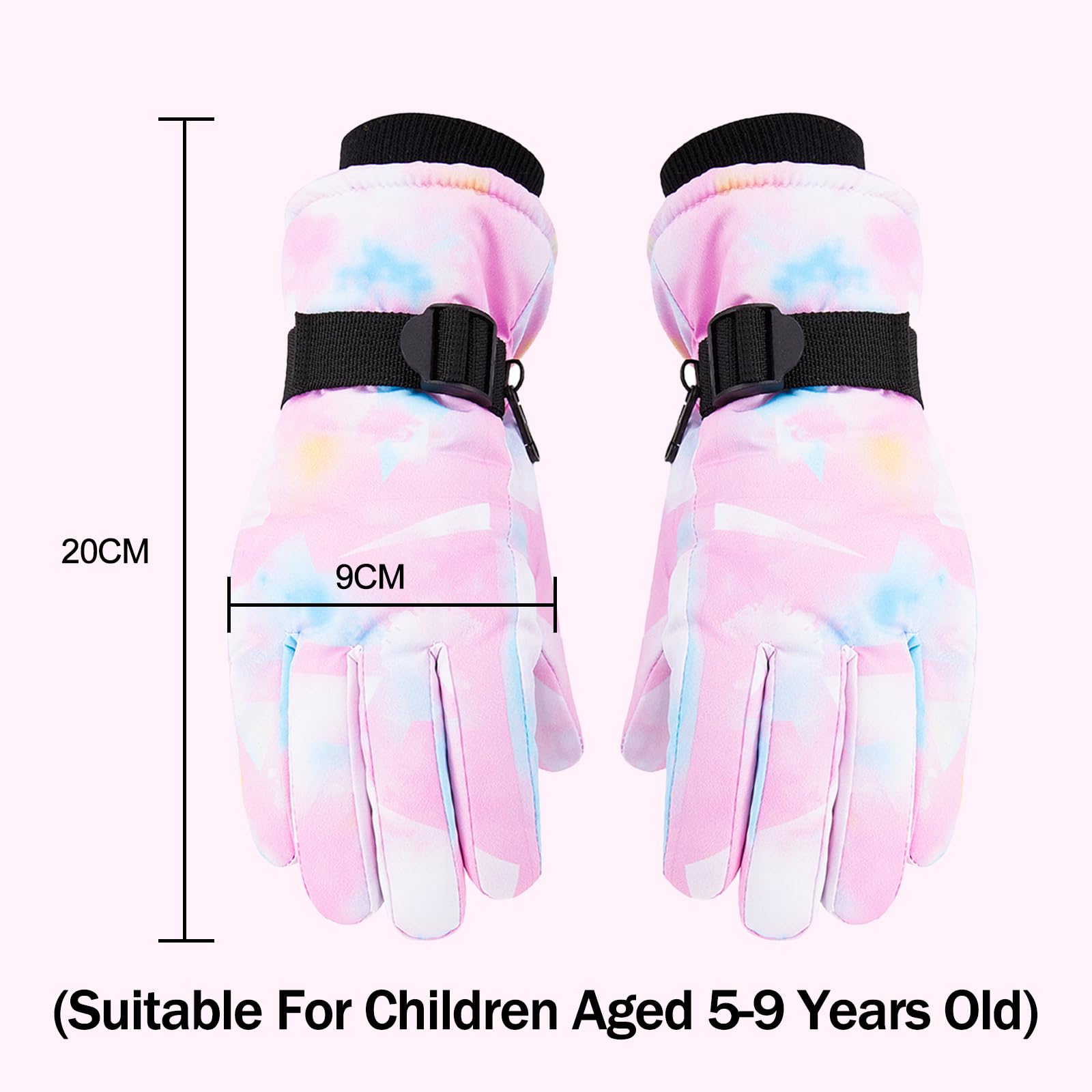 1 Paire Gants Enfant Hiver Motif Dinosaure – Imperméables, Coupe-vent – Taille 3-7 Ans – Pour Vélo, Ski, Jeux Neige