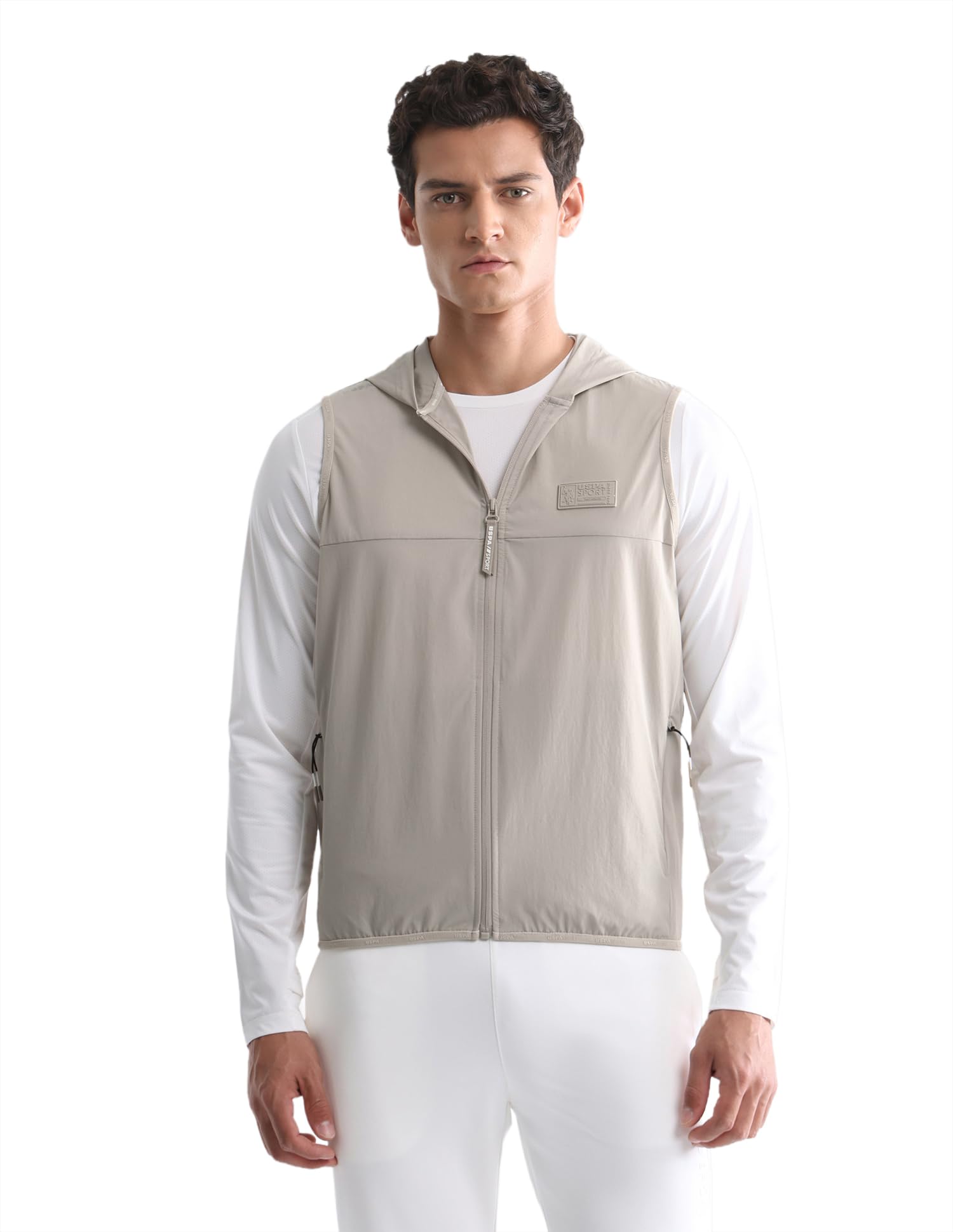 u.s. polo assn. Uspa active sports men's solid sleeveless active jacket-picture-46