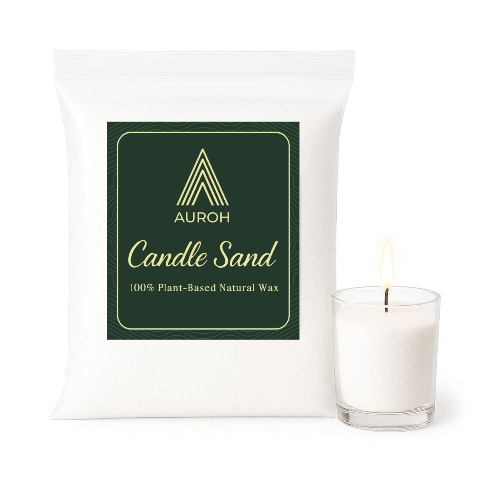 AUROH Sand Wax Granules 1kg, Pearled Candle Wax Refill, Ideal Candle Sand for Decorative Jars, Gifts - Self Melting Wax for Candle Making Wedding Decor and Crafts 1Kg