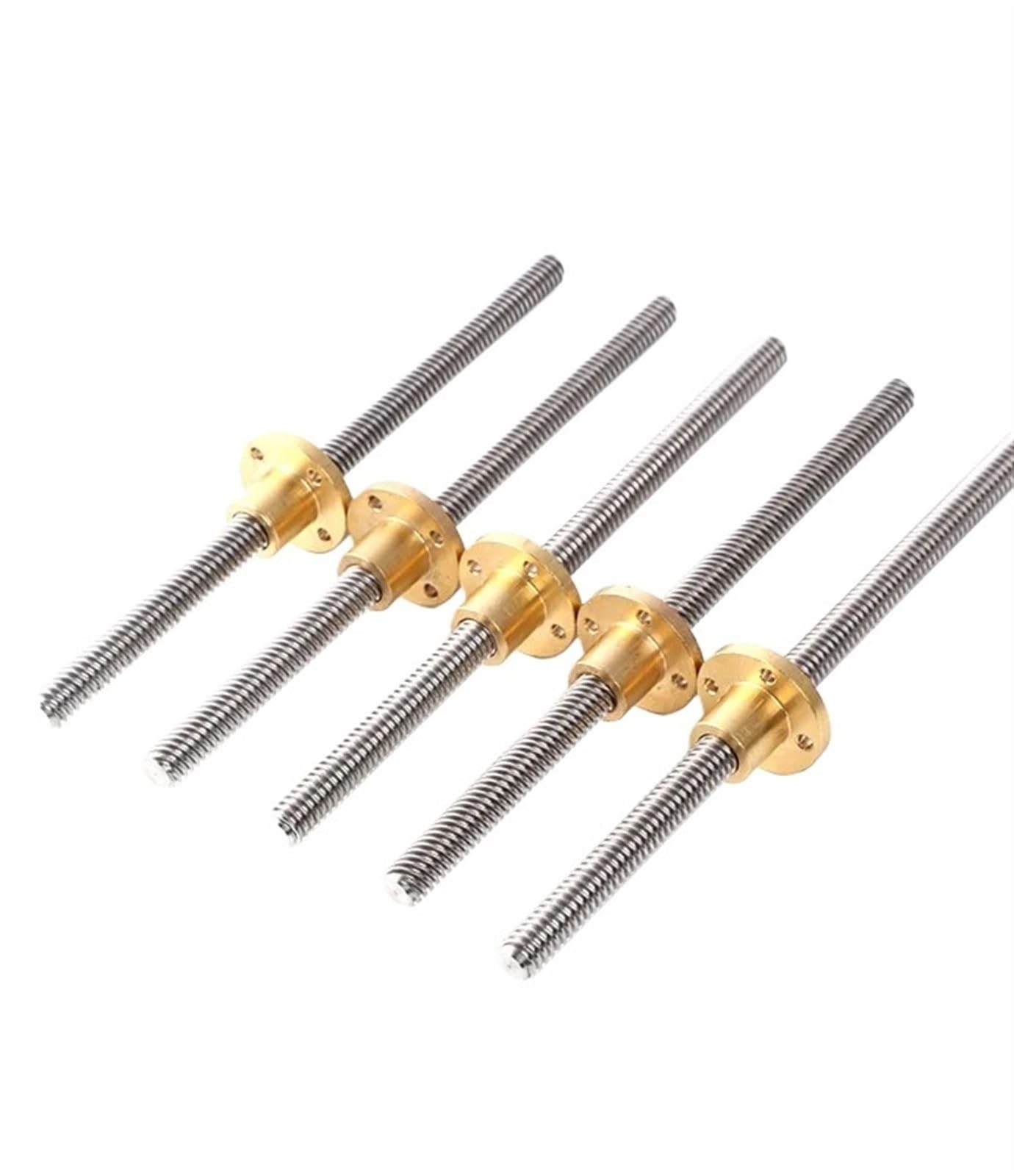 Vis à billes CNC à mouvement linéaire Imprimante 3D CNC Tige trapézoïdale Linéaire T10 Filetage 10 mm Pas 4 mm Longueur de l'arbre 100 à 550 mm Écrou en laiton Moteur pas à pas(150mm)