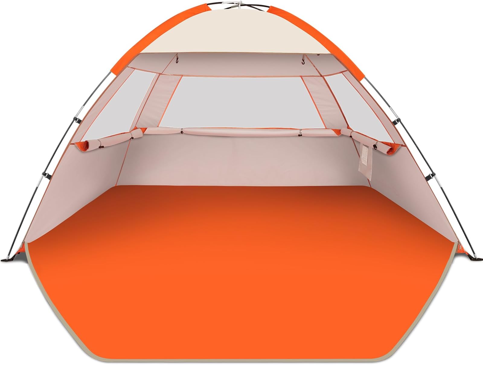 Gorich Beach Tent Sun Shelter for 3/4/6/8/10 Person with UPF 50+ UV Protection, Lightweight & Easy Setup Beach Shade Canopy, Portable Beach Shade Tent Beach Cabana