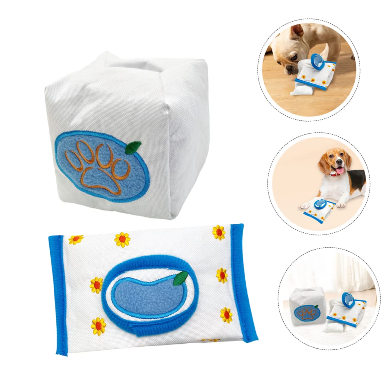 Kisangel 4er-Set Hundespielzeug Interaktives Hundespielzeug Schnüffelpapier-extraktionsspielzeug Für Den Geruchssinn des Haustiers Und Zur Linderung Von Langeweile 2 Stück * 4