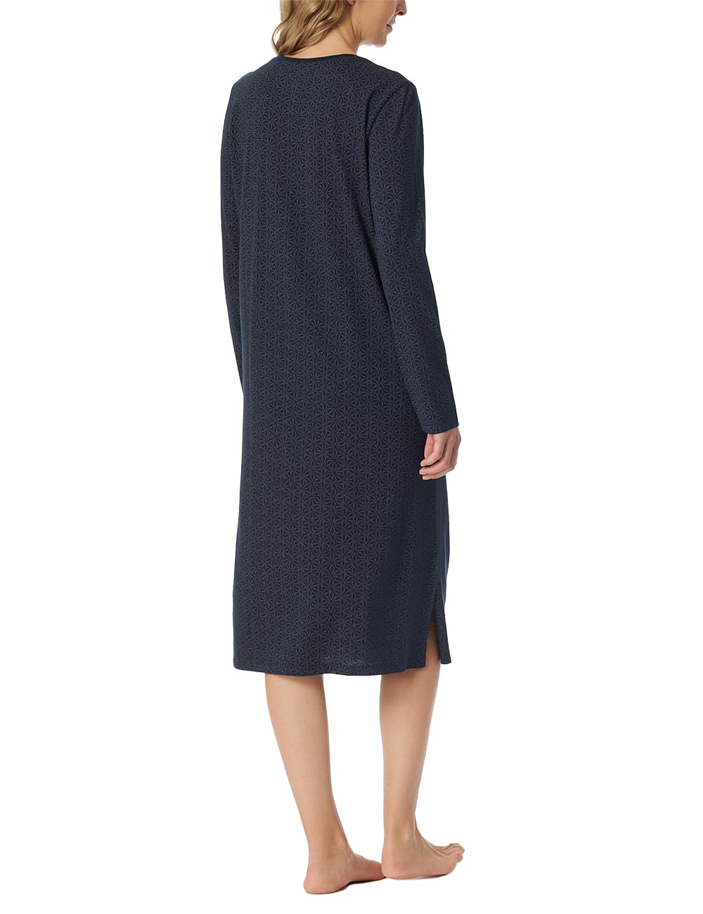 Schiesser Koszula nocna Kobiety Koszula nocna z długim rękawem miękka bawełna 110 cm - Comfort Essentials