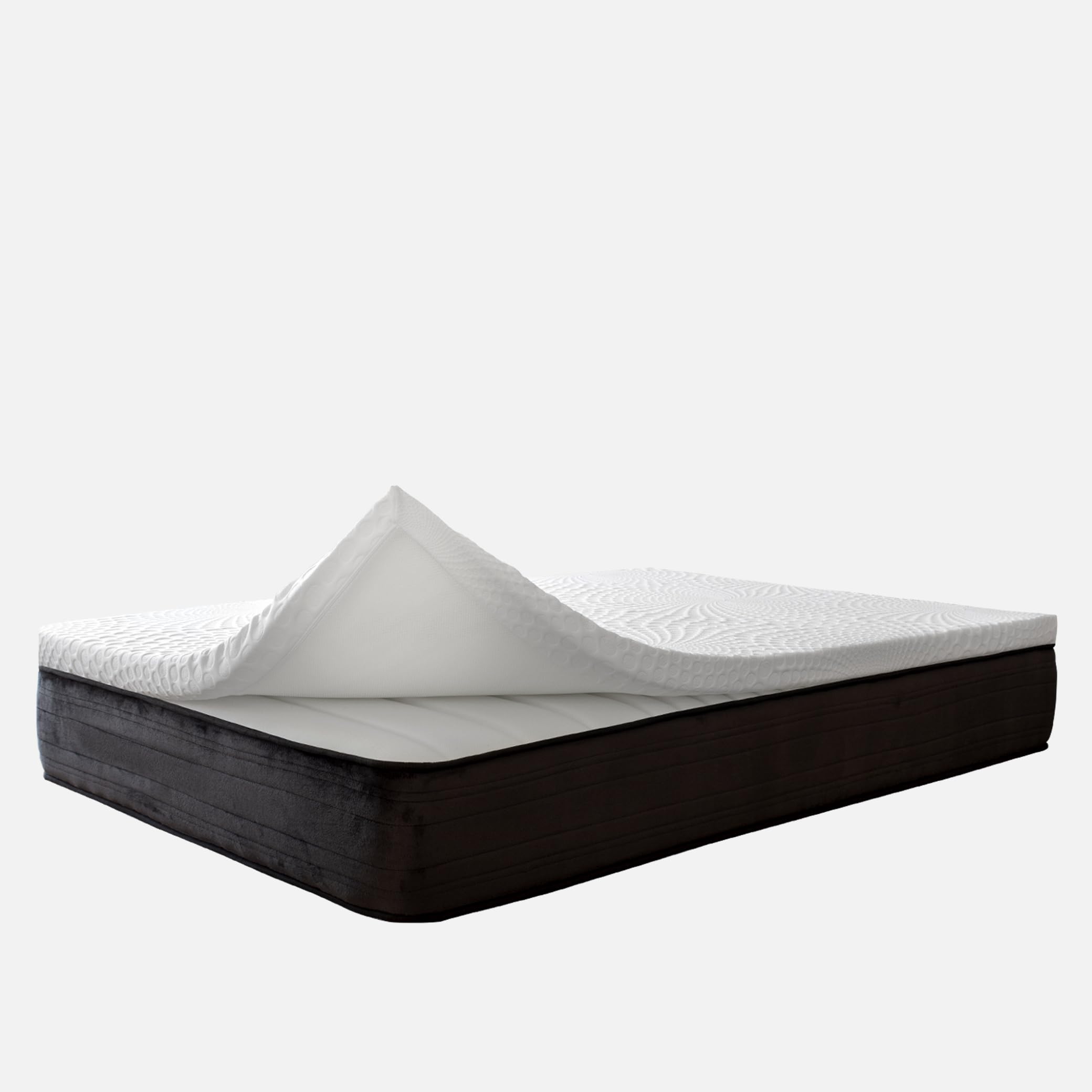 Topper Viscoelástico Premium 6 - Sobrecolchón de Espuma sin Faldilla - Tratamiento Antiácaros Antibacterias con Aloe Vera - 75 x 200 cm