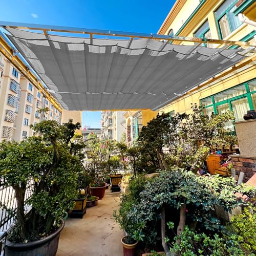 Voile d'ombrage rétractable ondulée pour pergola de terrasse