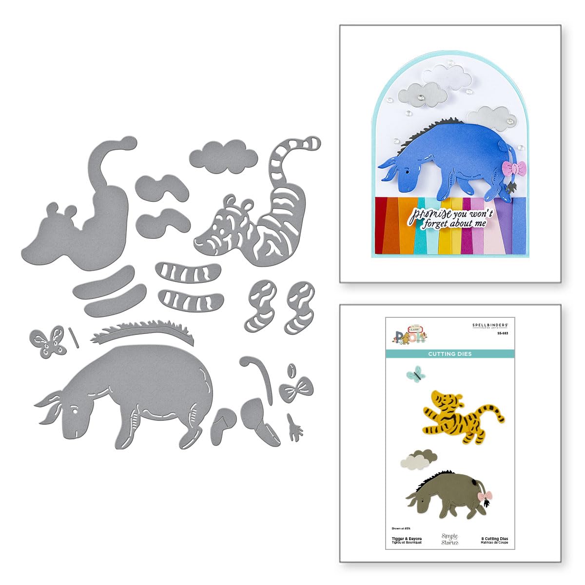 Spellbinders Tigger & Eeyore Etched Dies from the Say Cheese Classic Pooh Collection in Collaboration with Simple Stories