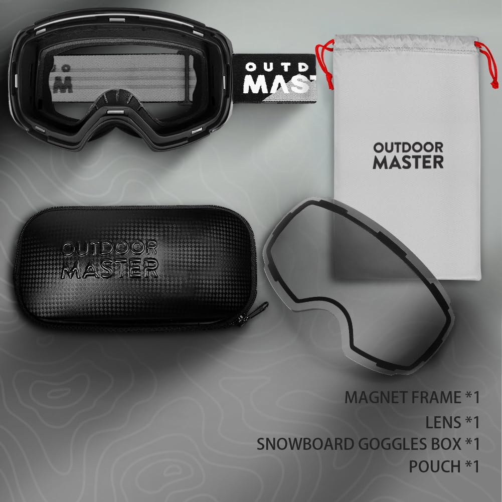 OutdoorMaster gafas de esquí PRO - Lente intercambiable sin marco 100% Protección UV400 Gafas Ski Snowboard for Mujer & hombre