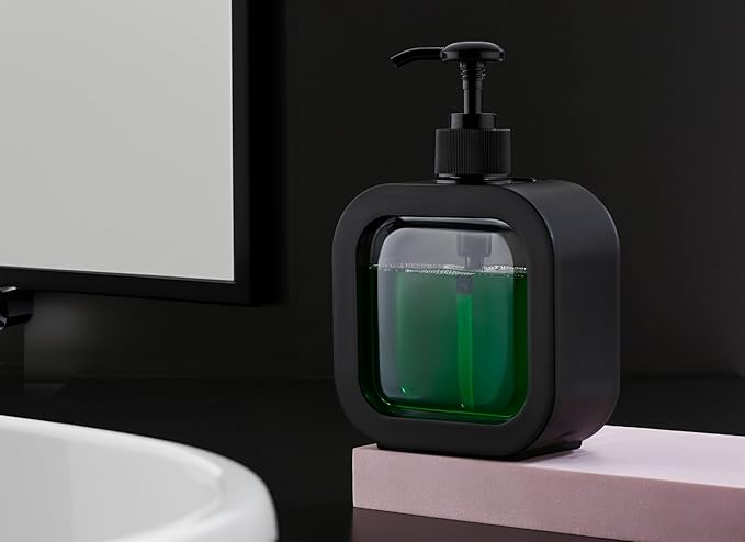Plastic Soap Dispenser Refillable Hand Wash Liquid Dispenser Shower Bottles Dish Detergent Bottle Shampoo Lotion Bottle with Pump for (300 Ml) Black & Purple Colouer - Expert Choice Deal with 95% Discount on Amazon | Valzo