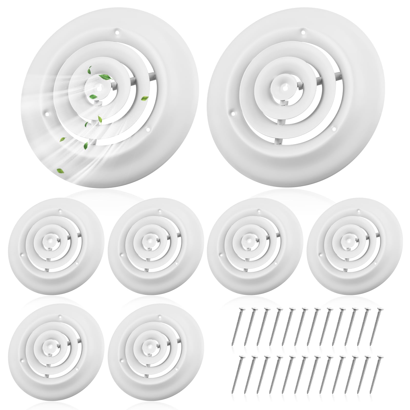 Couvercle d'aération rond de 15,2 cm Therwen pour système de ventilation et gaine de rechange