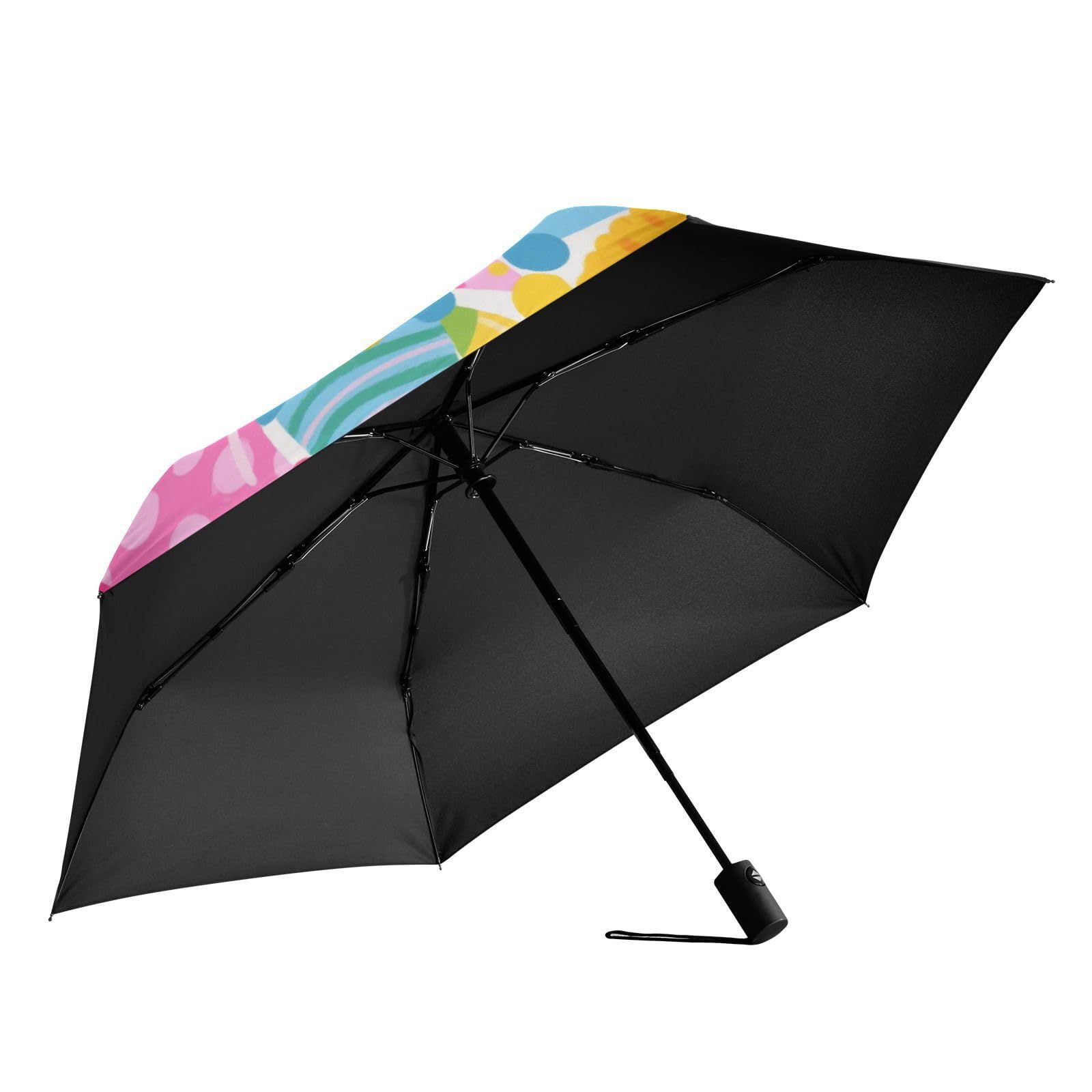 EtherSpher Colorful Cartoon Birthday Hat automatic umbrella 39 Inch Wind Resistant auto open close Golf Umbrella for in the beach Outdoor Defence Accessories paraguas para lluvia y viento