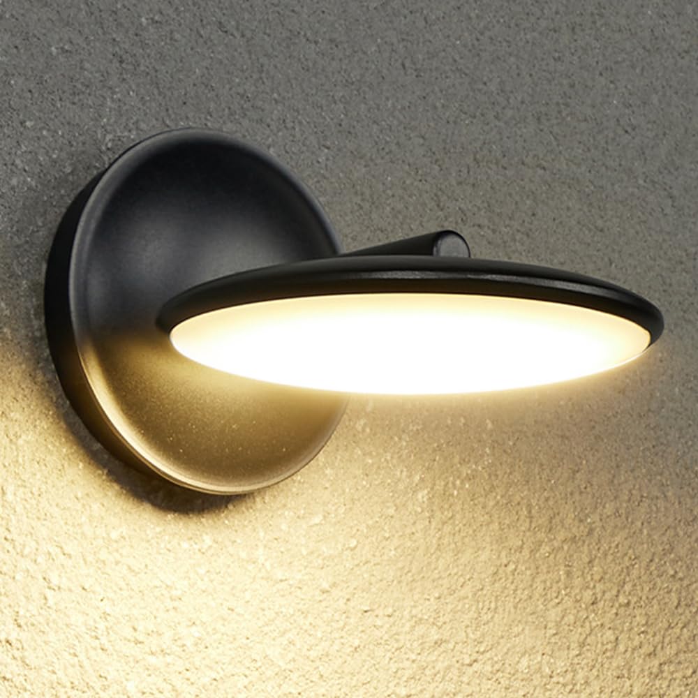 Applique murale extérieure étanche LED noire 3000K aluminium ZXQUEGF