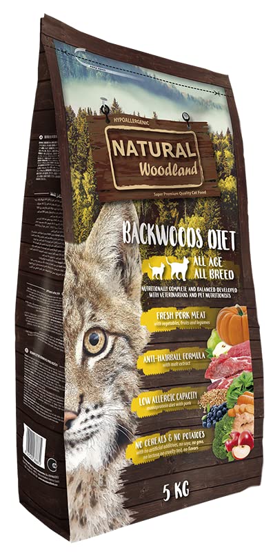 Natural woodland cat/gattino backwoods dieta cibo per gatti 5 kg