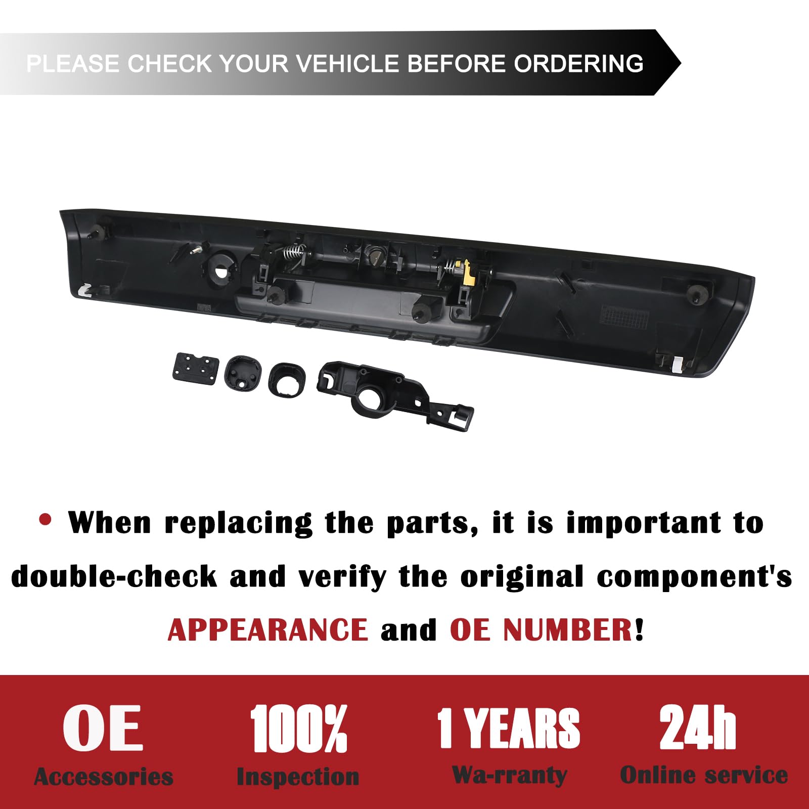 Textured Black Handle Deal Tailgate Handle Latch Lock For Ford F150 ...